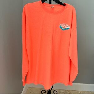Men’s neon orange Huston Long Sleeve T- shirt